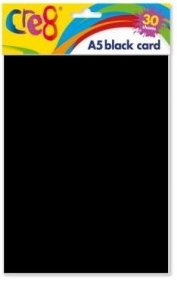 Cre8 A5 Card Sheets - Black - Pack Of 30