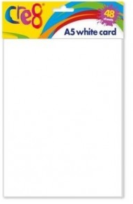 Cre8 A5 Card Sheets - White - Pack Of 48