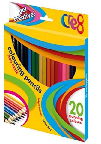 Cre8 Get Creative Non Toxic Colouring Pencils - Pack Of 20