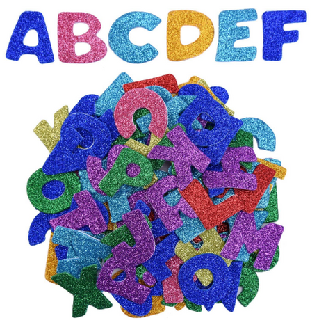 Crayola peel & Stick Glitter Letter Foam Shapes