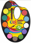 Cre8 12 Colour Jumbo Paint Palette With Brush